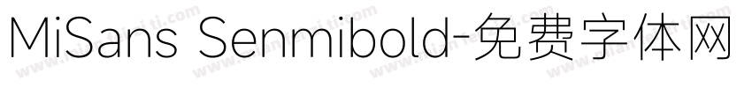 MiSans Senmibold字体转换